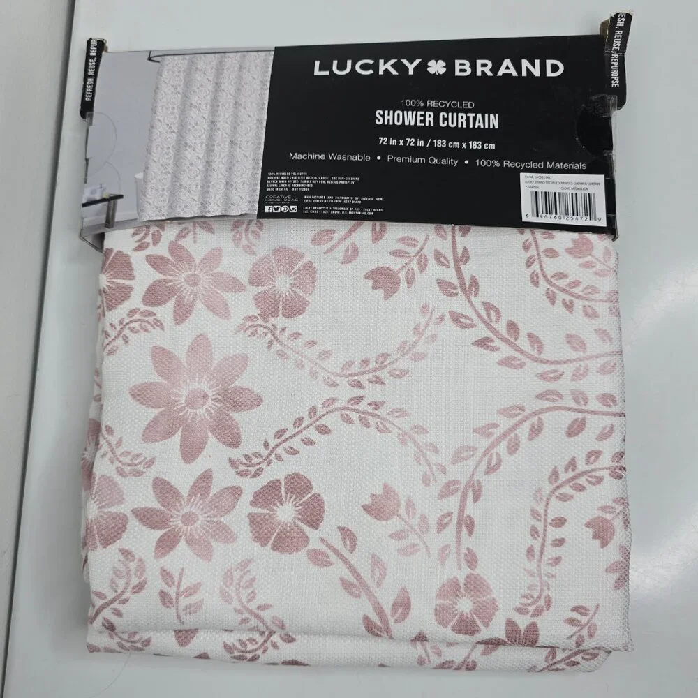 Lucky Brand Shower Curtain Watercolor Meadow Flowers Clove Medallion 72